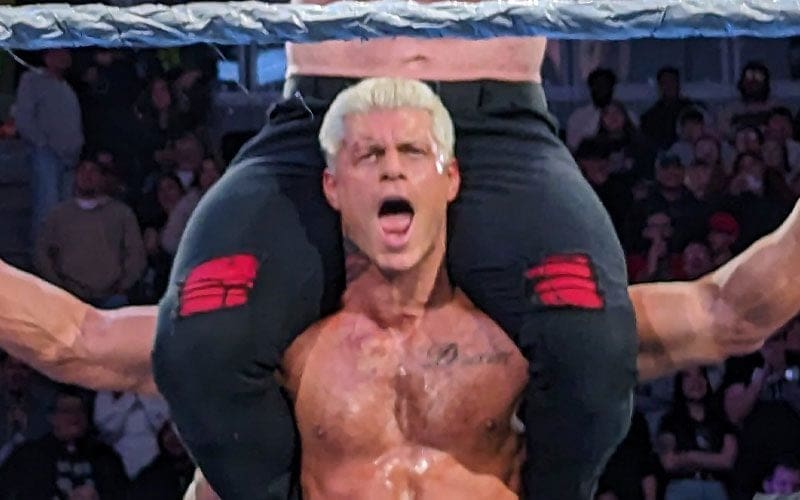 Cody Rhodes Celebrates With Braun Strowman On His Shoulders During WWE Live Event
