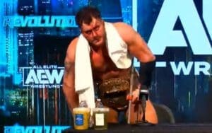 MJF Spotted Walking With A Crutch After AEW Revolution MJF Spotted Walking With A Crutch After AEW Revolution