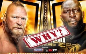 Why Brock Lesnar vs Omos Is Happening At WrestleMania 39 Why Brock Lesnar vs Omos Is Happening At WrestleMania 39