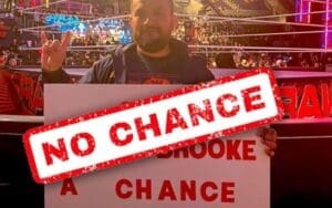 WWE Confiscated Fan Sign Supporting Dana Brooke During RAW