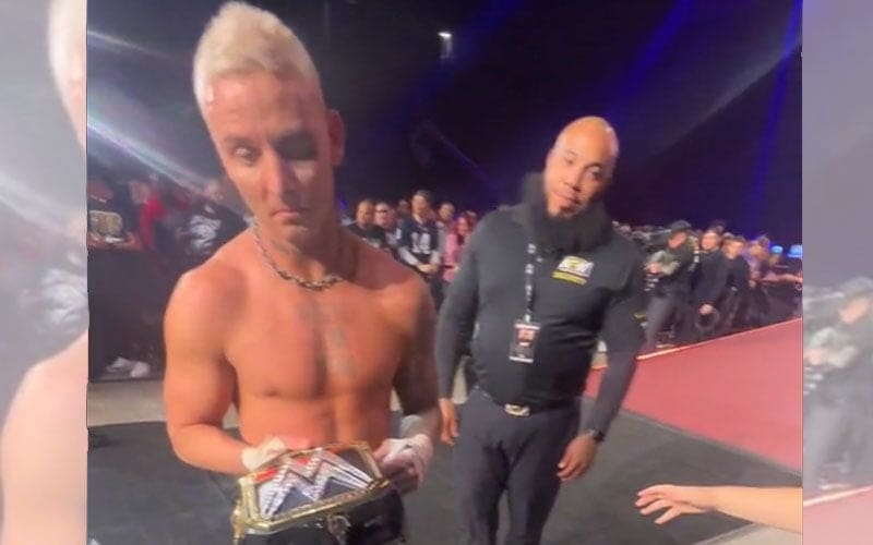 Darby Allin Has Priceless Reaction To Fan Asking Him To Sign WWE Title Belt At AEW Dynamite