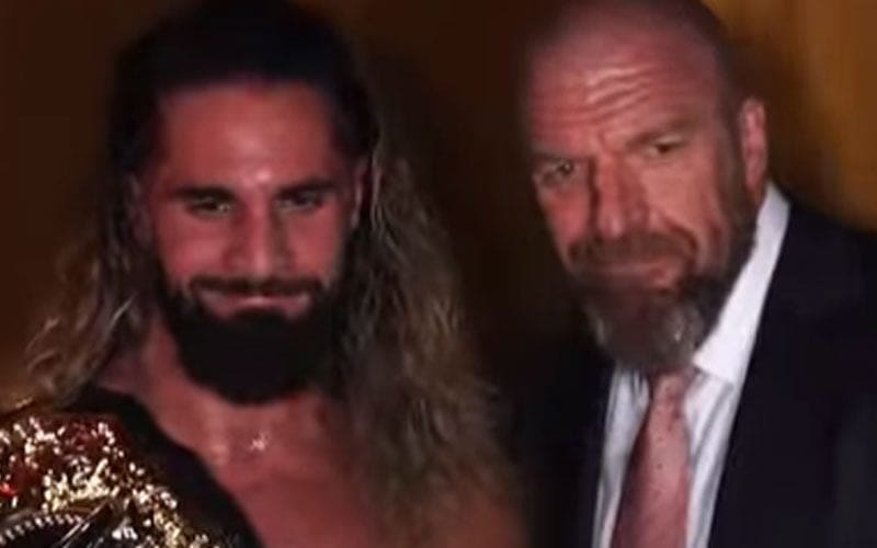 Behind-The-Scenes Footage of Seth Rollins with Triple H After WWE World Title Win