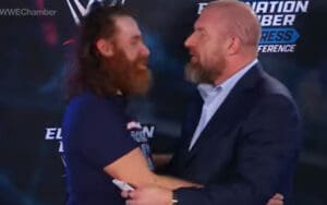 Triple H Told Sami Zayn He Was A ‘Downer’ After WWE Elimination Chamber Press Conference Triple H Told Sami Zayn He Was A 'Downer' After WWE Elimination Chamber Press Conference