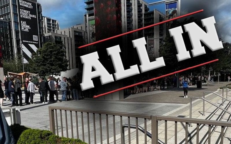 Insane Line Forms For AEW Merchandise Outside Wembley Stadium For All In London