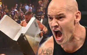 Baron Corbin Calls Fan 'Trash' for Exposing Bron Breakker Steel Steps Spot on WWE NXT
