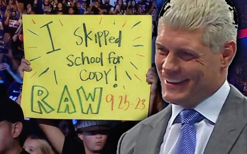Cody Rhodes Responds to Fan Who Skipped School to Watch Him on WWE RAW