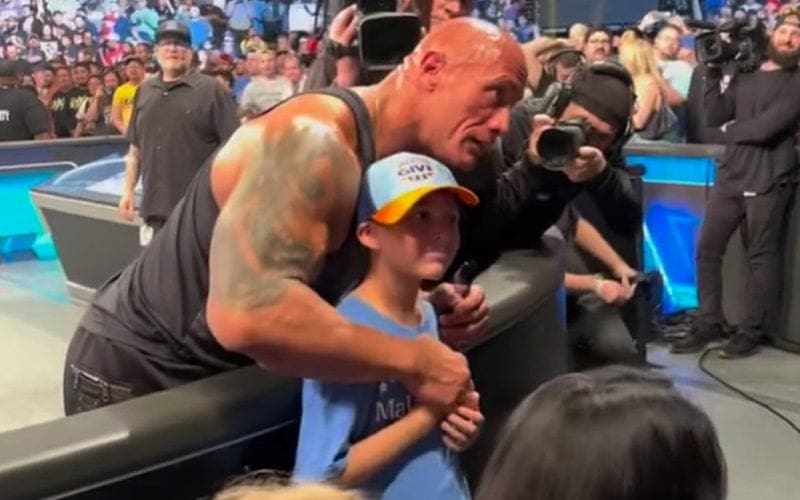 The Rock Makes Young Fan’s Night With Ringside Meeting During WWE SmackDown Return