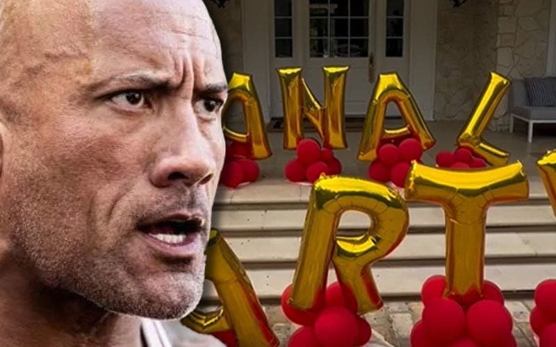 Pranksters Target The Rock with Obscene Balloon Decoration