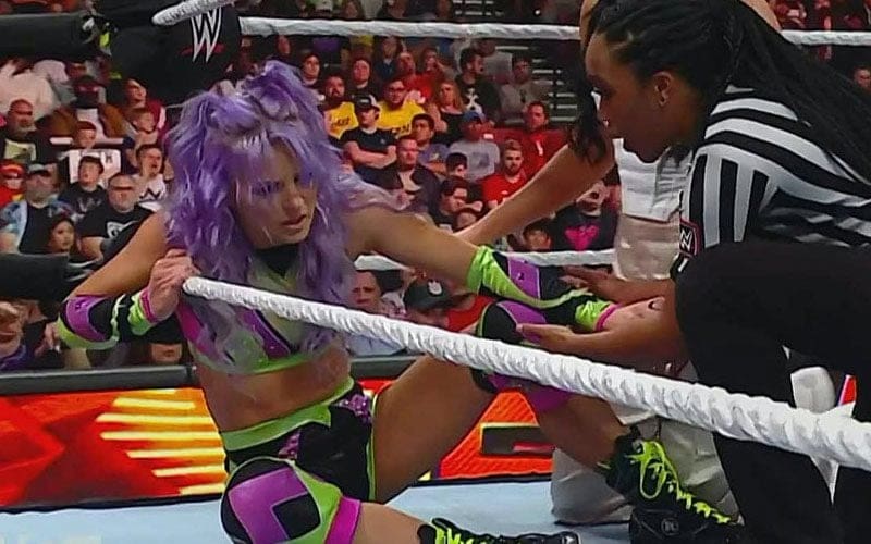 WWE RAW Match Ends Early After Candice LeRae Takes Hard Kick to the Head