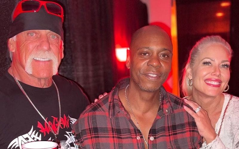 WWE Legend Hulk Hogan Links Up With Dave Chappelle Backstage at Comedy Event