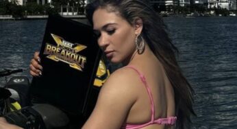 Lola Vice Displays WWE NXT Women’s Breakout Tournament Plaque on Bikini Jet Ski Ride