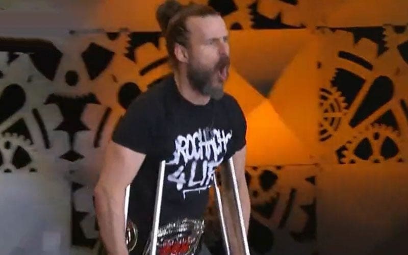 Adam Cole Returns On Crutches For Unexpected AEW Full Gear Moment