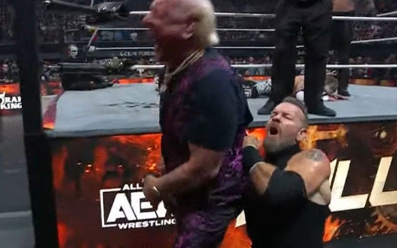Ric Flair Gets Physical At Ringside During AEW Full Gear