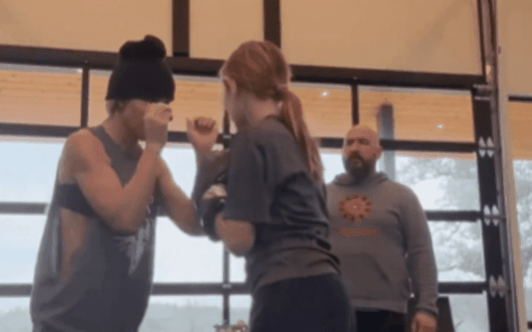 Michelle McCool Training Her Daughter in the Sport of Boxing Michelle McCool Training Her Daughter in the Sport of Boxing