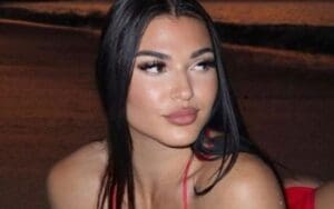 WWE NXT Star Jazmyn Nyx Invites on Haters with Red Bikini Beach Photo