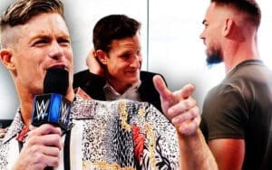 Grayson Waller Challenges Journalists to Tag Match Following Austin Theory Confrontation Grayson Waller Challenges Journalists to Tag Match Following Austin Theory Confrontation