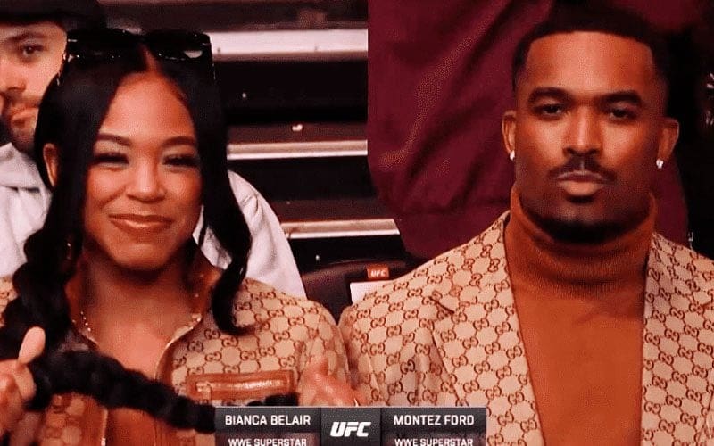 Montez Ford & Bianca Belair Spotted at UFC 298