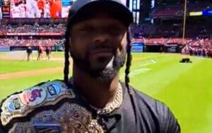 Swerve Strickland Spotted With AEW World Title at Cardinals Game