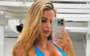 Ex-WWE Star Mandy Rose Captivates in Blue Bikini Photo Drop