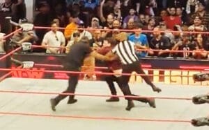 Security Tackles Fan Who Rushed Ring During 5/11 AEW Collision Security Tackles Fan Who Rushed Ring During 5/11 AEW Collision