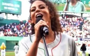 Samantha Irvin Sings at Boston Red Sox vs Blue Jays Game Samantha Irvin Sings at Boston Red Sox vs Blue Jays Game