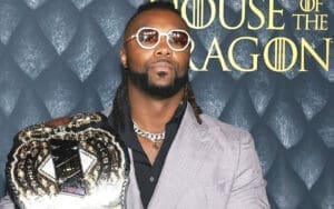 Swerve Strickland Flaunts AEW World Title at 'House of The Dragon' Season 2 Red Carpet Premiere