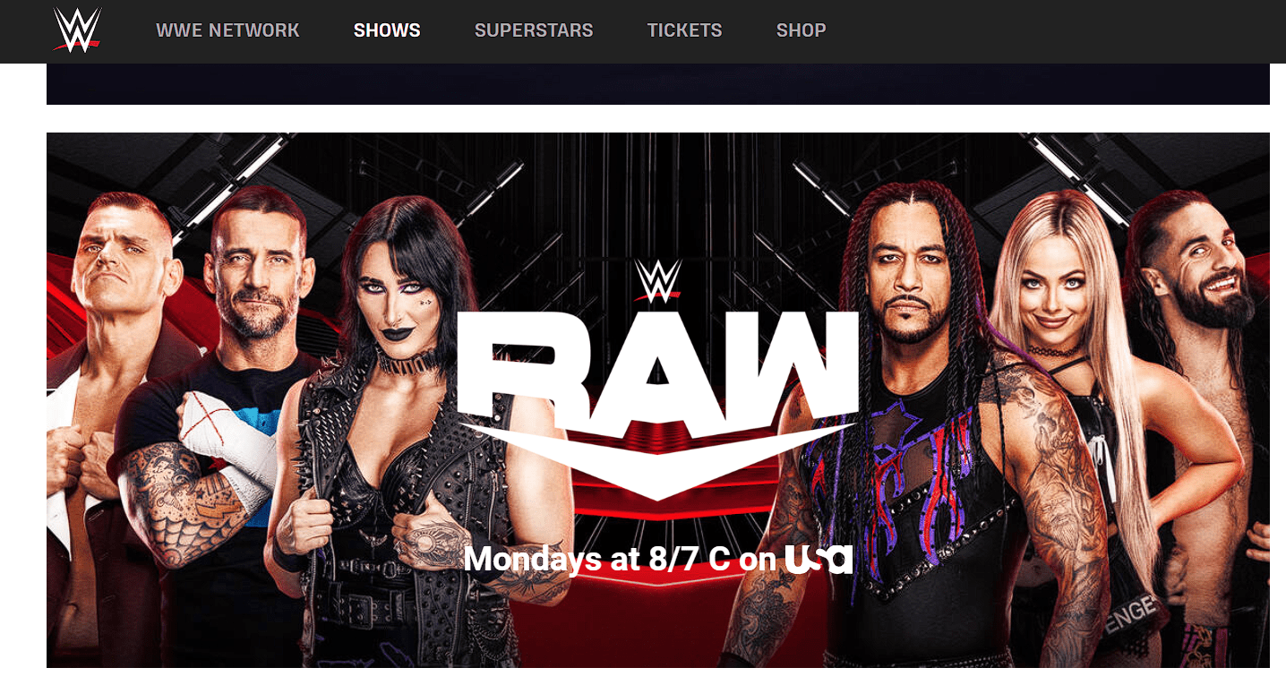 WWE RAW Banner