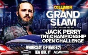 Jack Perry to Defend AEW TNT Championship at Collision Grand Slam Jack Perry to Defend AEW TNT Championship at Collision Grand Slam