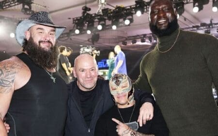 Rey Mysterio, Braun Strowman and Omos Attend Power Slap 10 Event