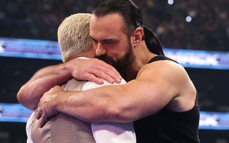 Drew McIntyre Mocks Cody Rhodes’ Neck Tattoo After WWE SmackDown Hug