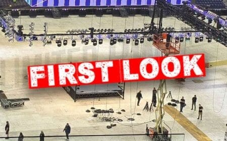 First Look at WWE Royal Rumble 2025 Construction Inside Lucas Oil Stadium