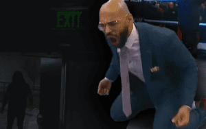 Ricochet Runs Out Of Building To Avoid Swerve Strickland Attack During 1/15 AEW Dynamite Ricochet Runs Out Of Building To Avoid Swerve Strickland Attack During 1/15 AEW Dynamite