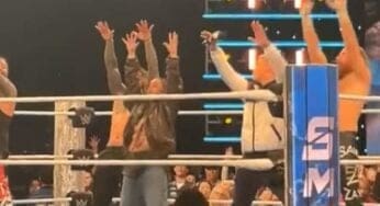 Vanessa Hudgens Joins WWE SmackDown for Post-Show “Yeet” Moment with Cody Rhodes and The Usos