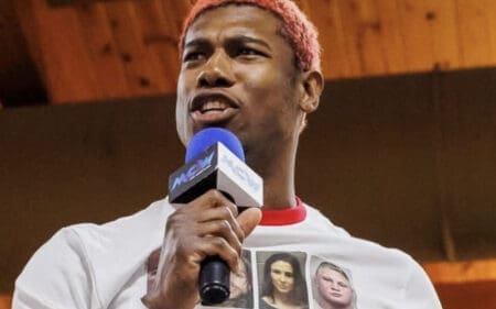 Velveteen Dream Sparks Controversy with ‘Guilty by Association’ Mugshot Shirt Velveteen Dream Sparks Controversy with ‘Guilty by Association’ Mugshot Shirt