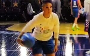 Bayley Hits the Court at NBA All-Star Celebrity Game