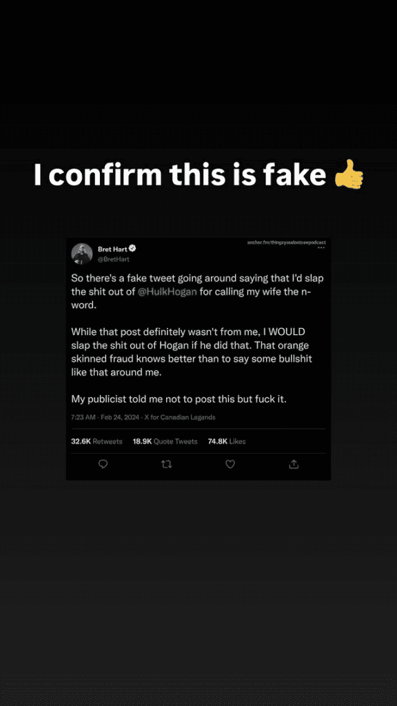 Bret Hart Addresses Viral Tweet About Slapping Hulk Hogan