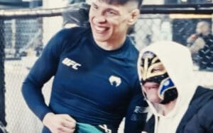 Rey Mysterio Surprises Ignacio Bahamondes With Custom Jacket Before UFC 313 Fight