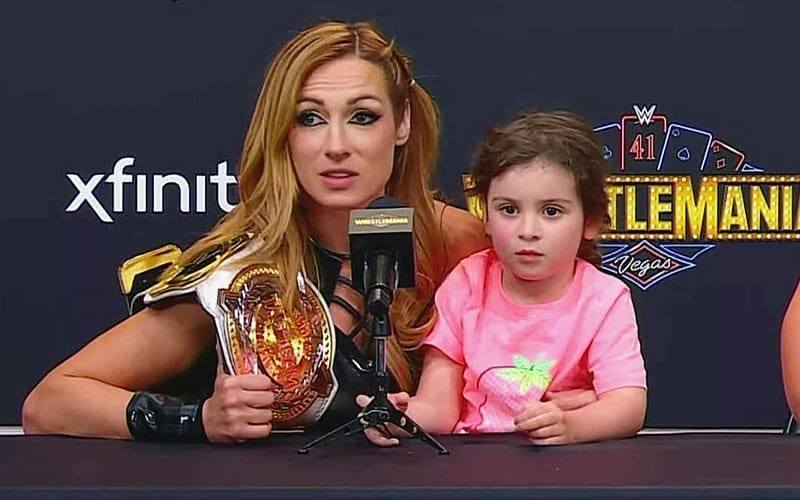 Becky Lynch’s Daughter Roux Hijacks WrestleMania Press Conference with Adorable Interruptions