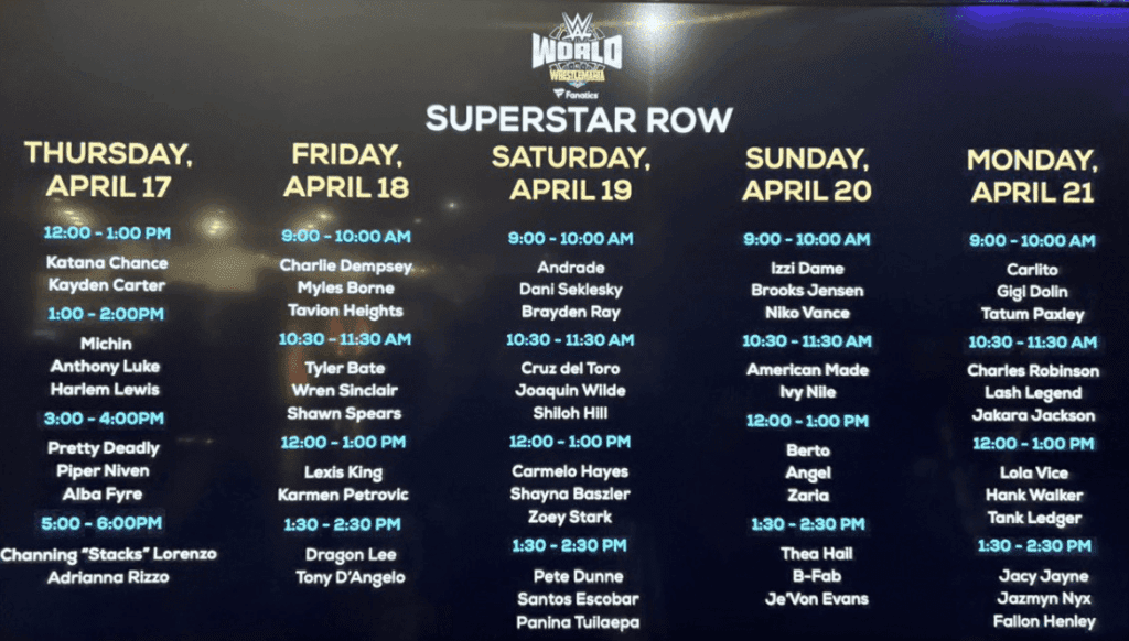 Complete WWE World Superstar Schedule in Las Vegas Revealed
