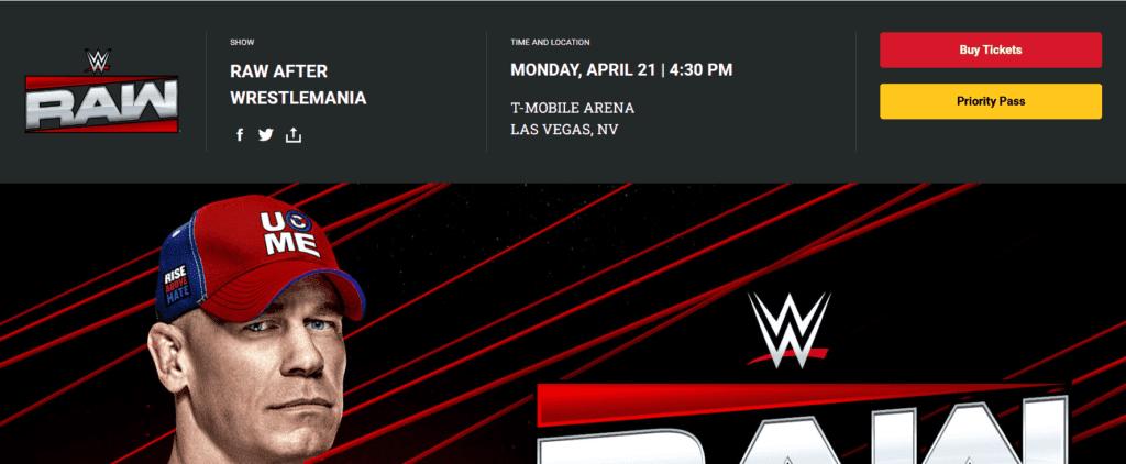 John Cena Advertised for WWE RAW After WrestleMania 41 in Las Vegas