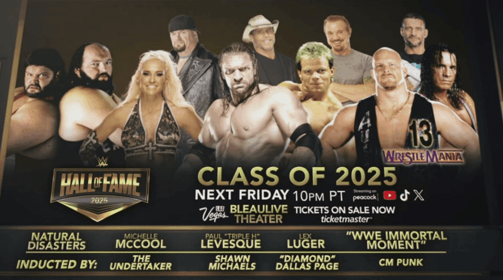 WWE Reveals Inductors for Hall of Fame 2025 Ceremony