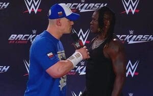 John Cena Attacks R-Truth With Attitude Adjustment During WWE Backlash Press Conference John Cena Attacks R-Truth With Attitude Adjustment During WWE Backlash Press Conference
