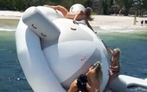 Maxxine Dupri Wipes Out in Inflatable Accident with Liv Morgan and Tiffany Stratton Maxxine Dupri Wipes Out in Inflatable Accident with Liv Morgan and Tiffany Stratton