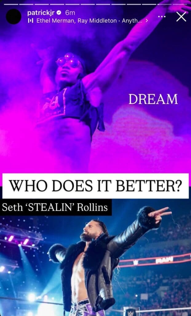 Velveteen Dream Slams Seth Rollins as “STEALIN Rollins” Over Signature Look Theft