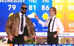 Becky Lynch and Seth Rollins Deliver Los Angeles Weather Forecast