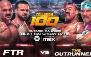 FTR vs. The Outrunners Official for AEW Collision 100 After Heated Challenge FTR vs. The Outrunners Official for AEW Collision 100 After Heated Challenge