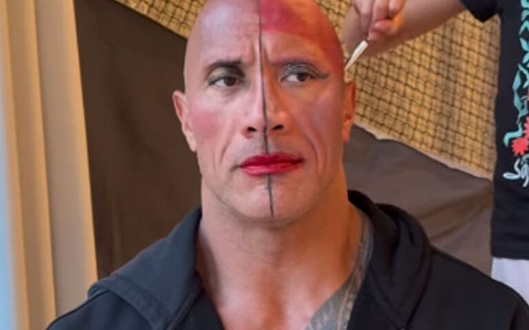 The Rock’s Morning Turns into a Makeup Party Thanks to His Daughters
