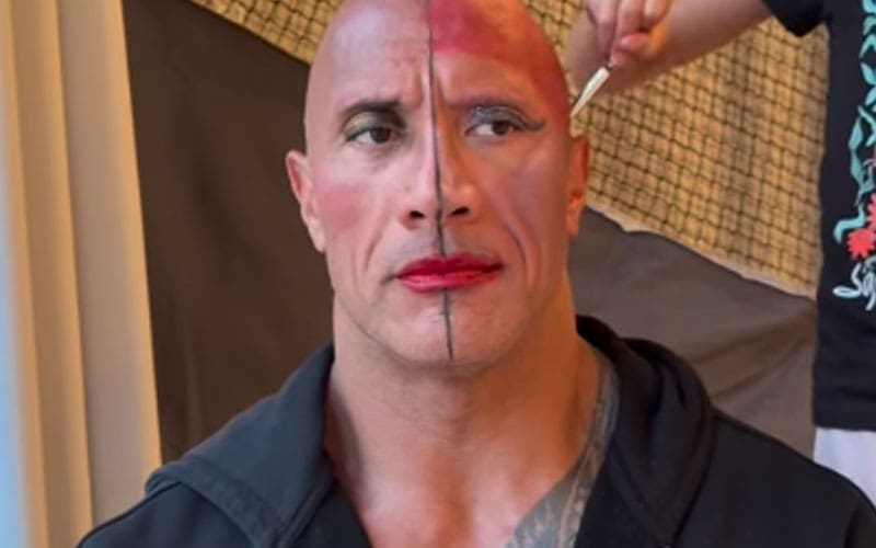 The Rock’s Morning Turns into a Makeup Party Thanks to His Daughters