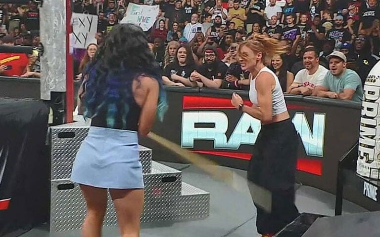 Becky Lynch Shows Off Brutal Back Bruise After Vicious Kendo Stick Attack from Lyra Valkyria on WWE RAW