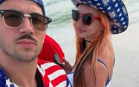 Priscilla Kelly and Zachary Wentz Get Handsy in Cheeky 4th of July Beach Photo